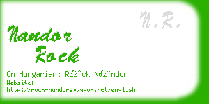 nandor rock business card